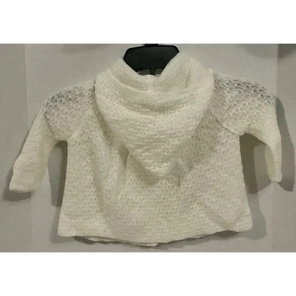 Kidlooks Infant Unisex Size 0 to 6 Months White Sweater With Hood Vintage 2001 - Picture 2 of 4